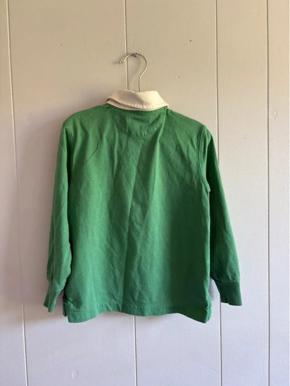 Boys Green Polo Ralph Lauren Long Sleeve Polo Shirt